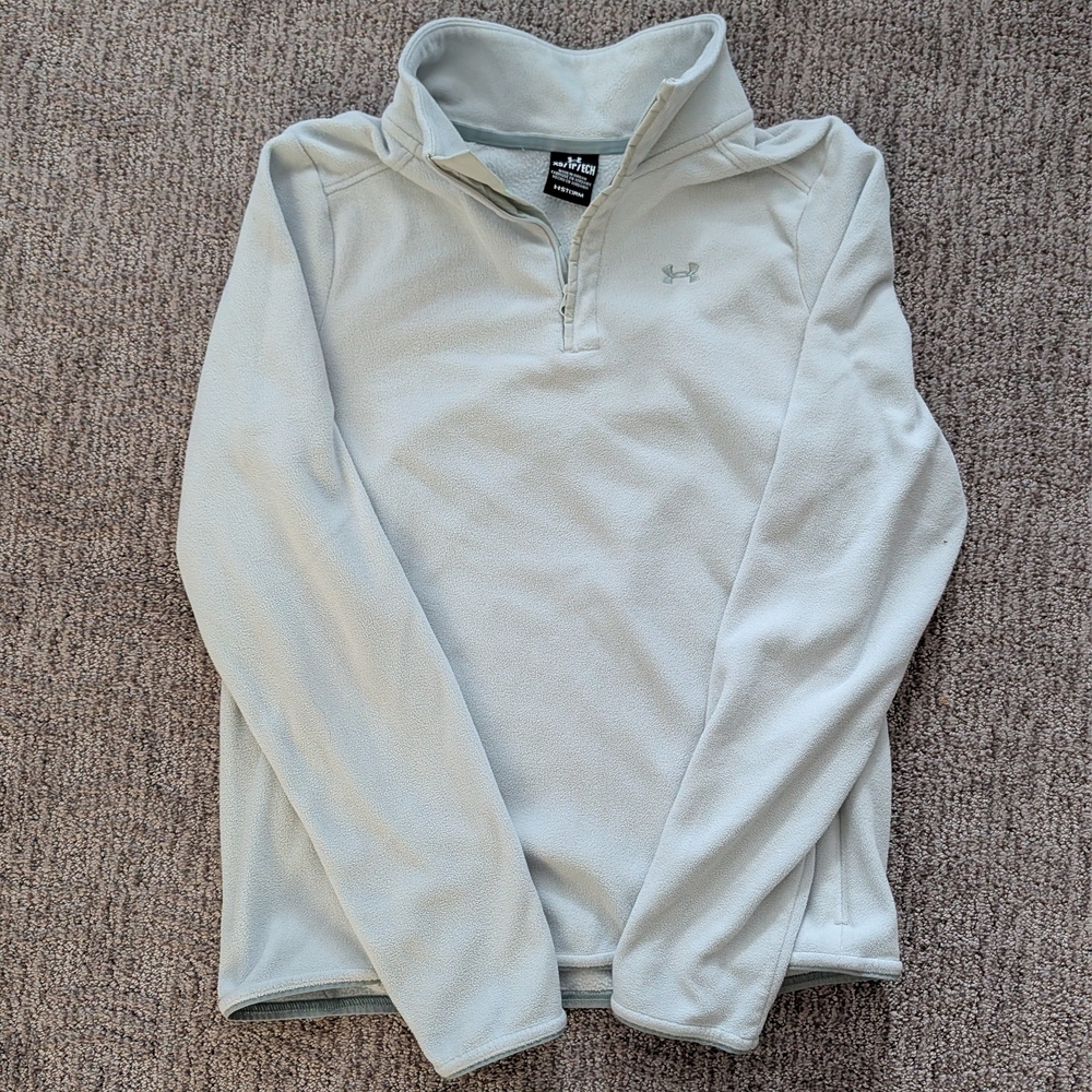 Women's Under Armour Tech Light Green Quarter-Zip Fleece Pullover